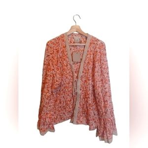 Nalini Boho Flowy Cover Up Cardigan  NWT